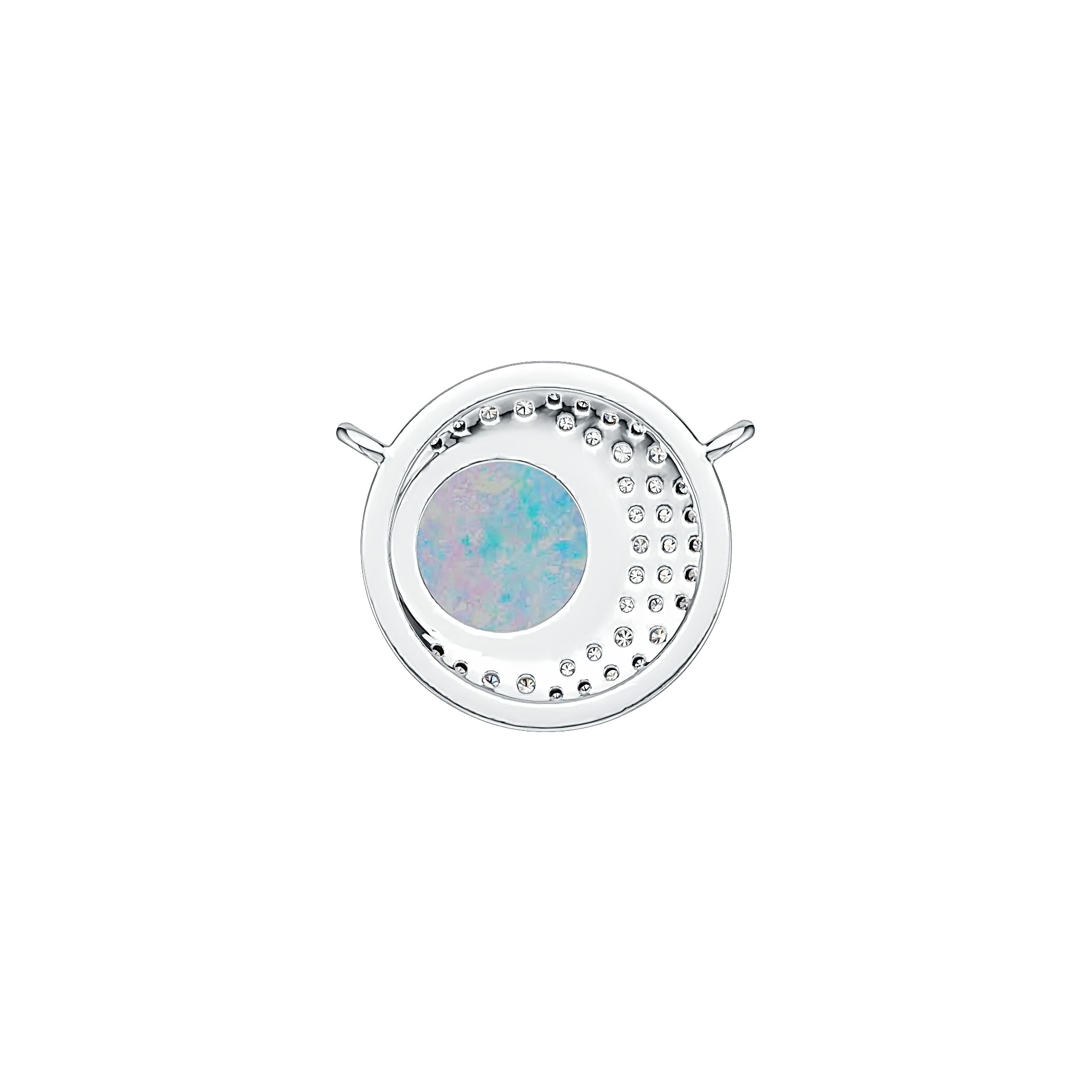 Sterling Silver Semi Mount Pendant Setting Round RD 8x8mm DHJ