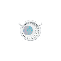 Sterling Silver Semi Mount Pendant Setting Round RD 8x8mm DHJ
