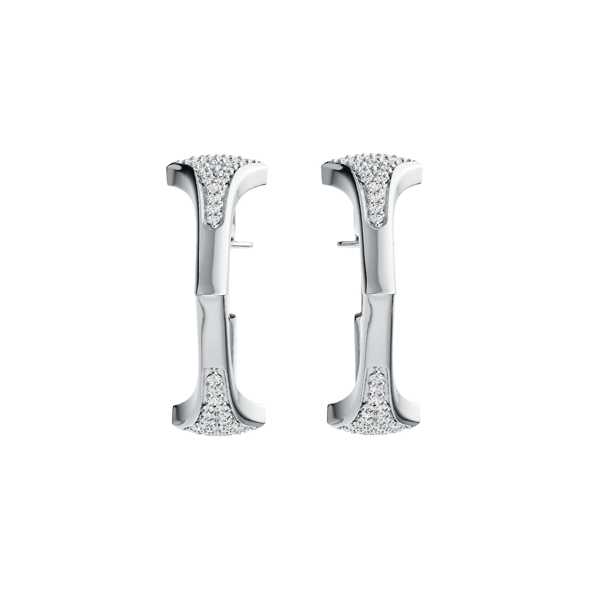 Sterling Silver Semi Mount Earrings Setting Round RD 1.25mm DHJ