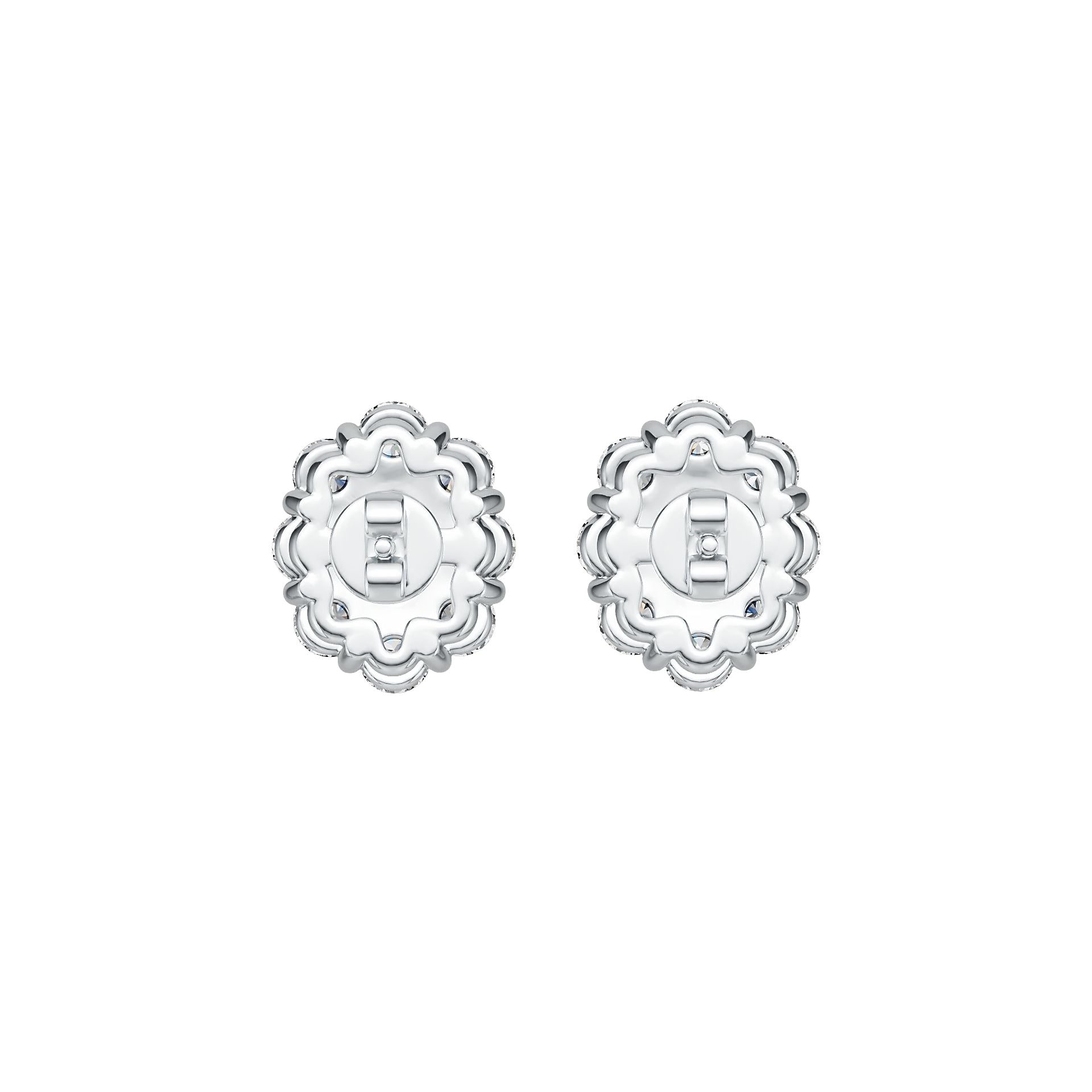 Sterling Silver Semi Mount Earrings Setting Oval OV 6X4mm DHJ