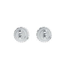 Sterling Silver Semi Mount Earrings Setting Round RD 6x6mm Stud - Syzjewelry