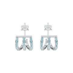 Sterling Silver Semi Mount Earrings Setting Round RD 1.5mm DHJ