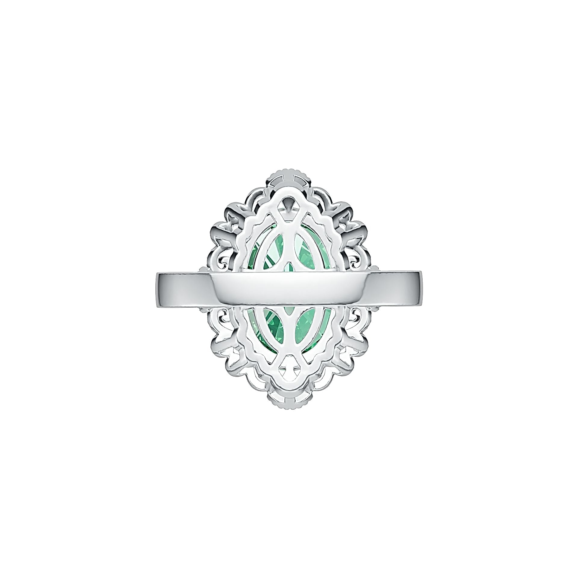 Sterling Silver Semi Mount Ring Setting Oval OV 14X10mm DHJ