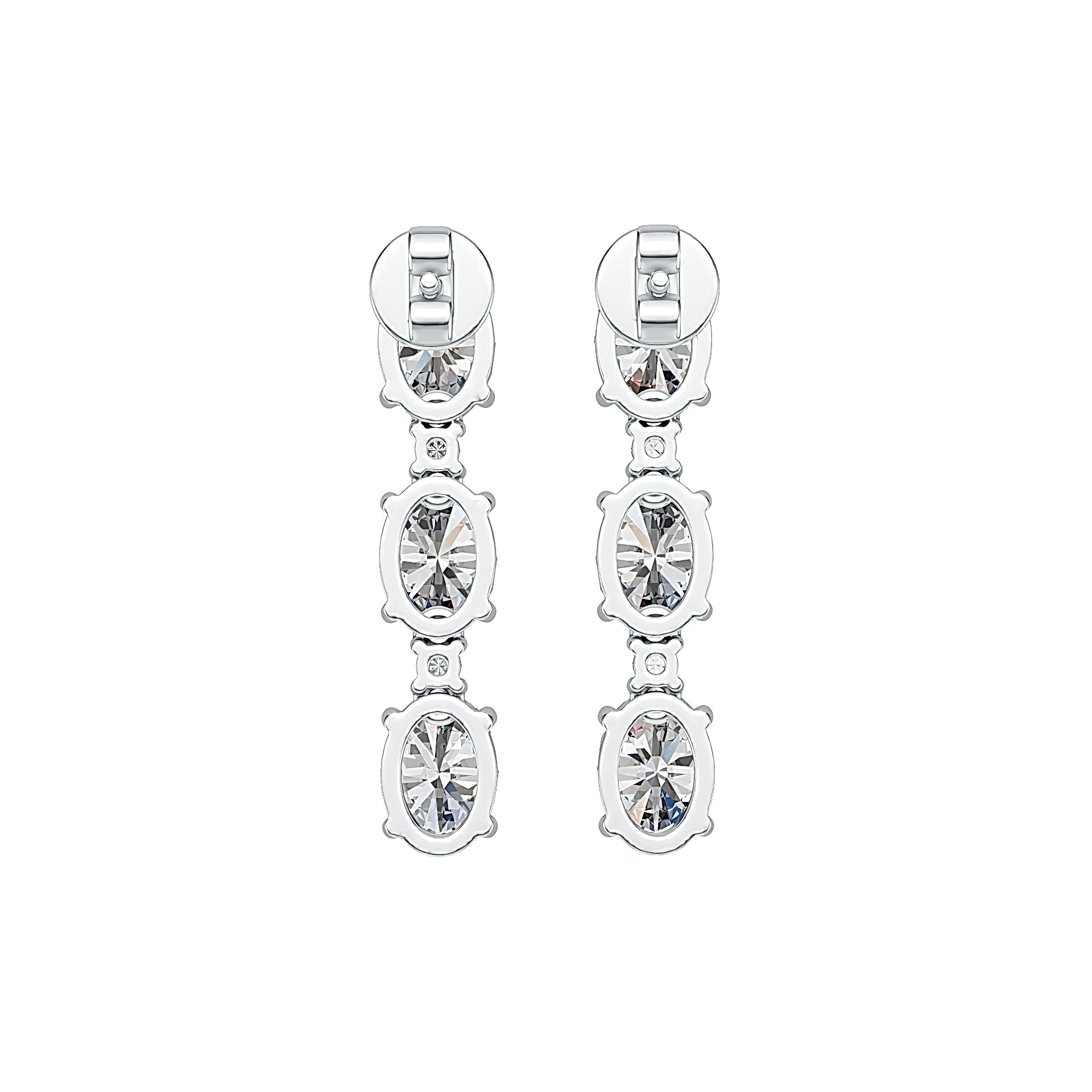 Sterling Silver Semi Mount Earrings Setting Oval OV 6X4mm DHJ
