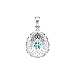 Sterling Silver Semi Mount Pendant Setting Pear PE 8x6mm DHJ