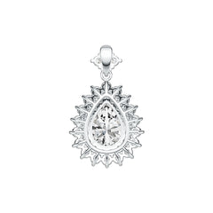 Sterling Silver Semi Mount Pendant Setting Pear PE 15X11mm Syzjewelry