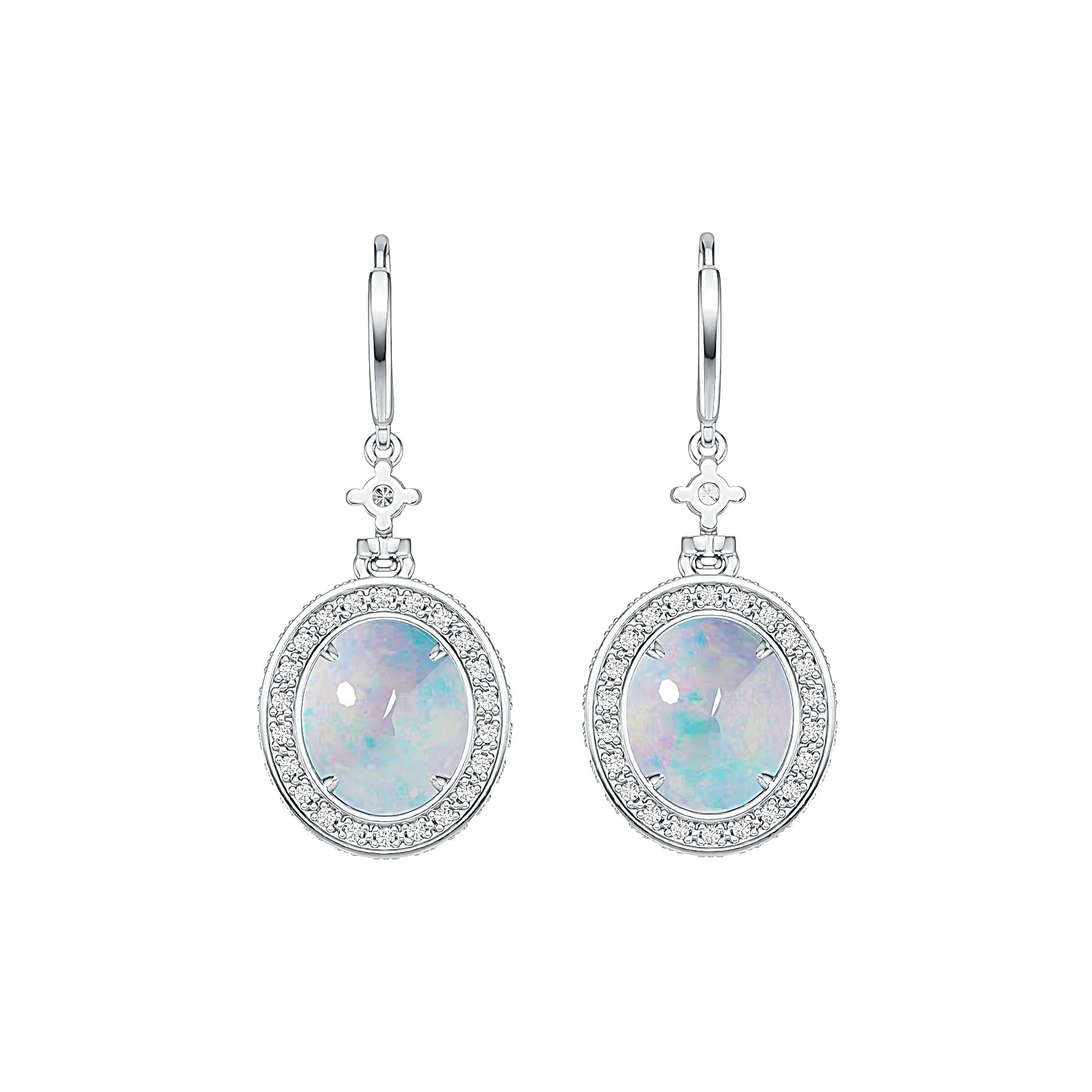 Sterling Silver Semi Mount Earrings Setting Oval OV 12X10mm Cabochon DHJ