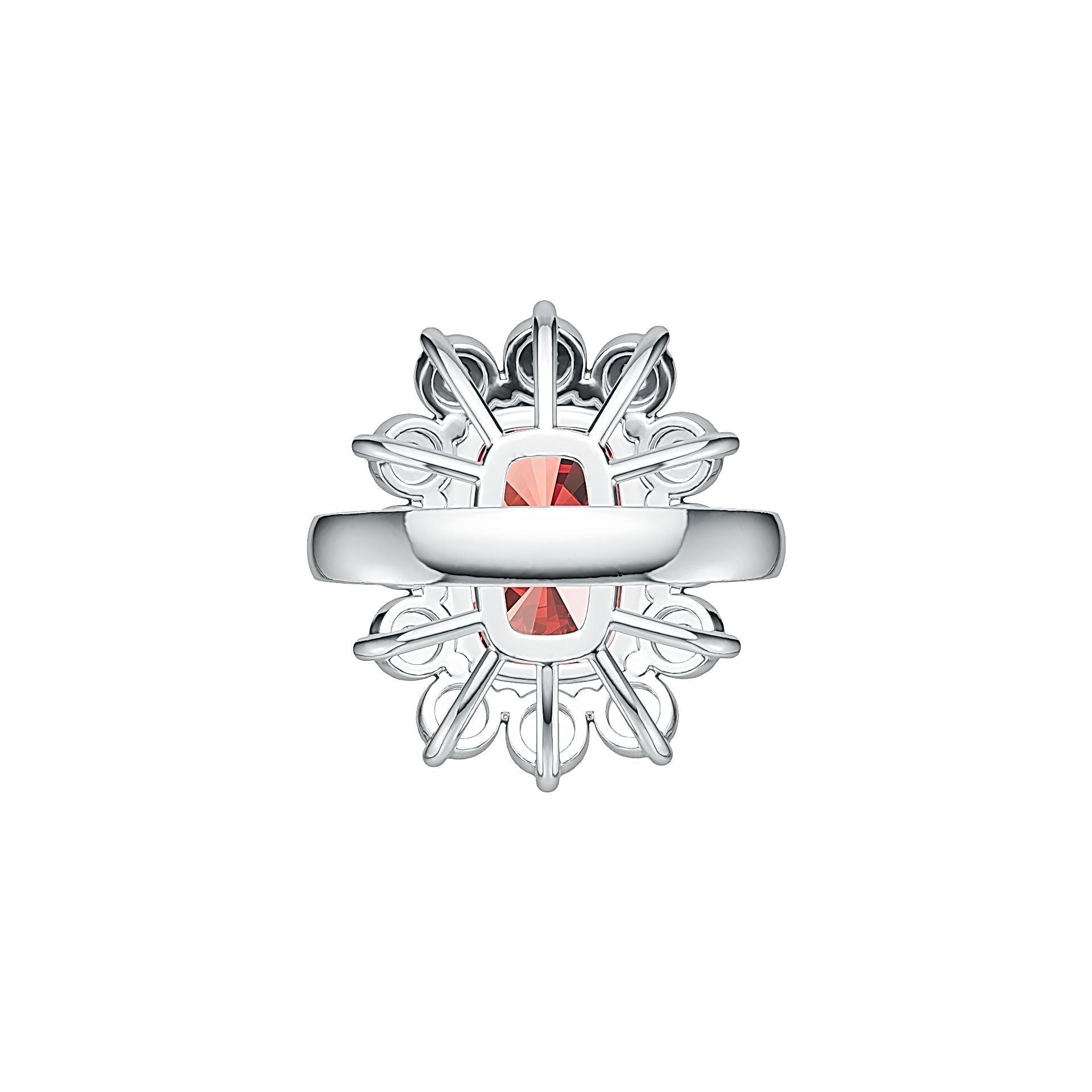 Sterling Silver Semi Mount Ring Setting Cushion CU 14X10mm DHJ