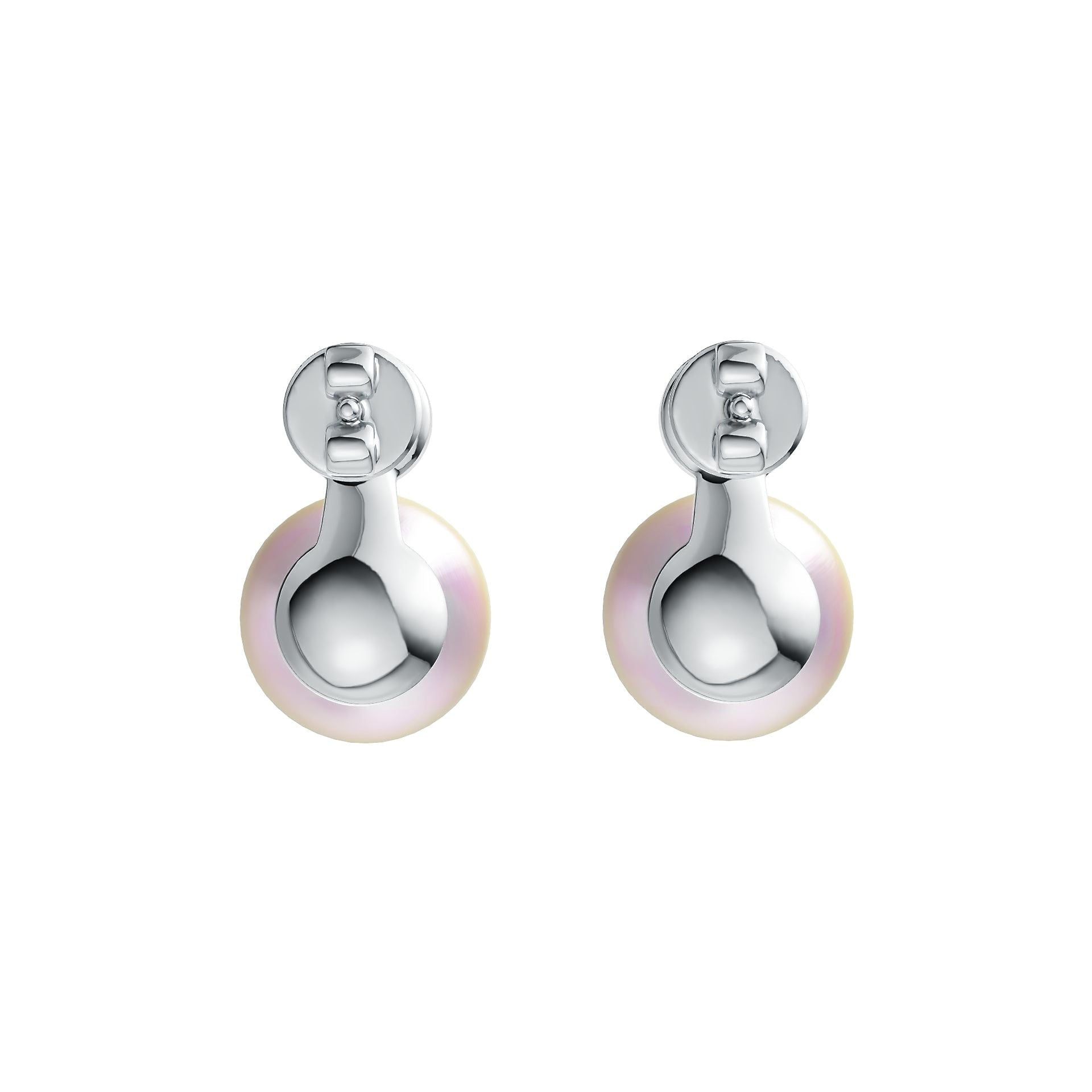 Sterling Silver Semi Mount Earrings Setting Round RD 8x8mm DHJ