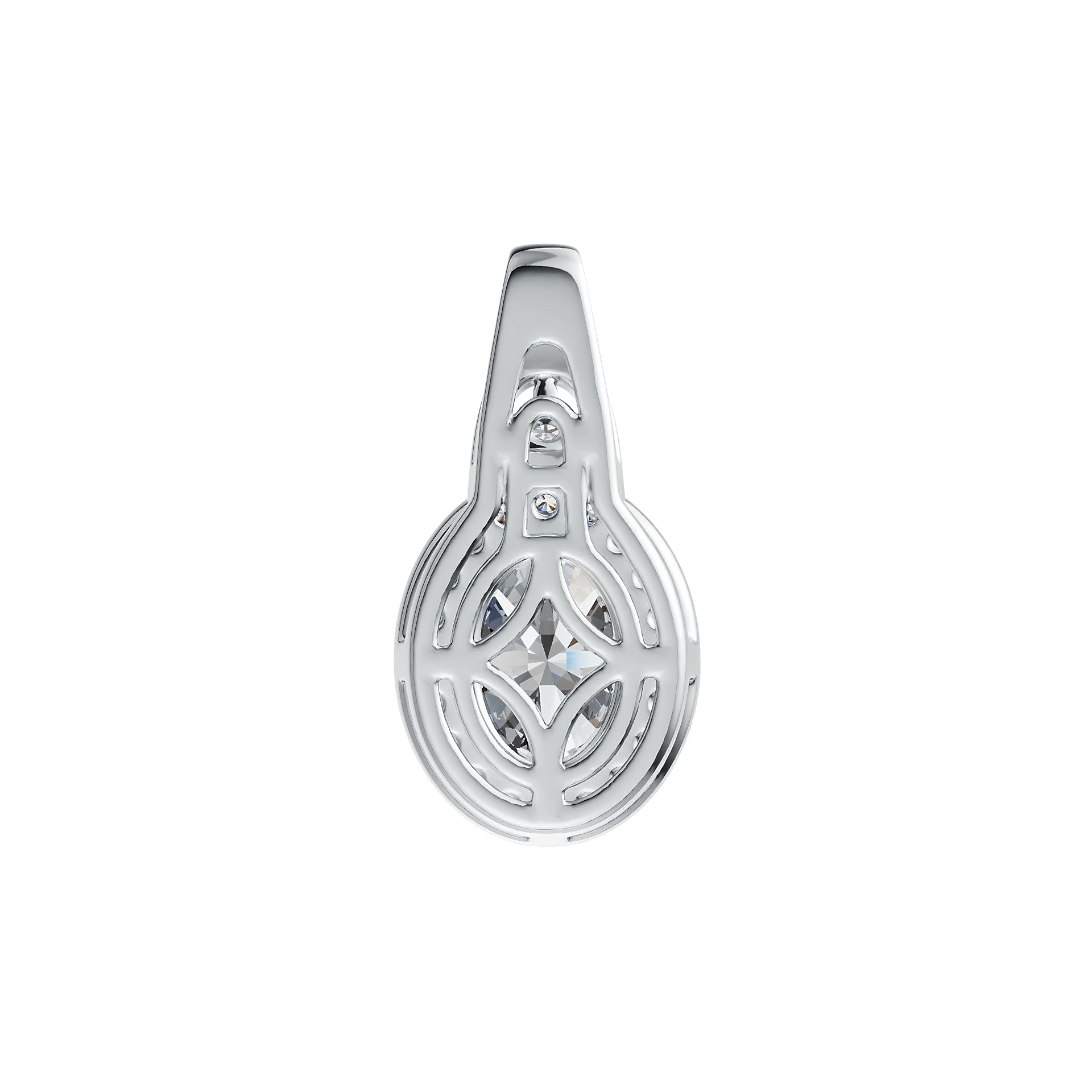 Sterling Silver Semi Mount Pendant Setting Oval OV 8X6mm DHJ