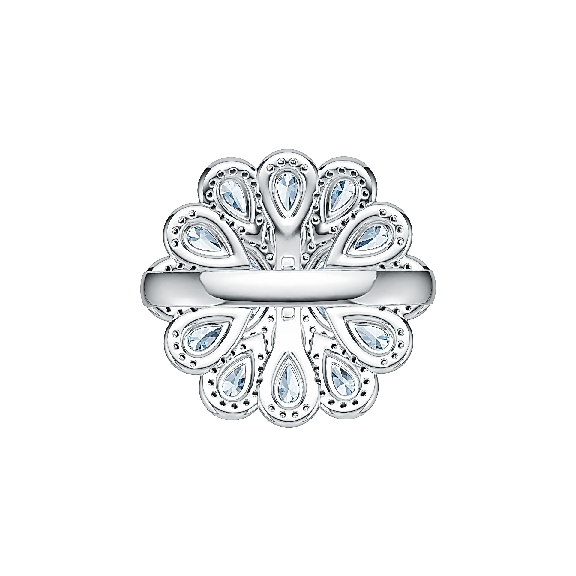 Sterling Silver Semi Mount Ring Setting Pear PE 5X3mm DHJ