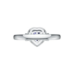 Sterling Silver Semi Mount Ring Setting Heart HT 7X7mm PE 5X3mm Halo DHJ