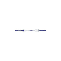 Sterling Silver Tennis Moissanite or Sapphire Bracelet Round RD 3x3mm