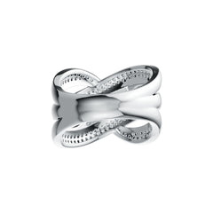 Sterling Silver Semi Mount Ring Setting Oval OV 6X4mm with White Topaz DHJ