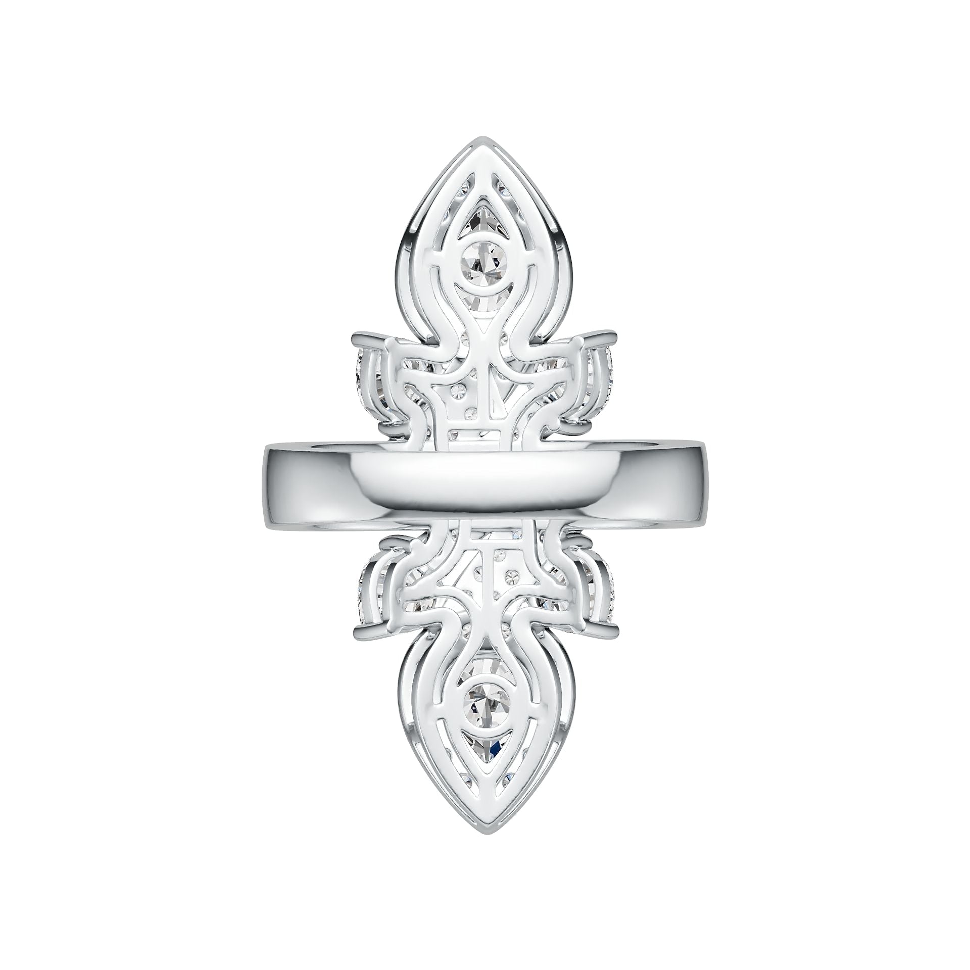 Sterling Silver Semi Mount Ring Setting Pear PE 8X6mm HT 5X5mm DHJ