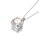 Natual Green Amethyst Necklace S925 Sterling Sliver Mother Gemstone Jewelry Gift