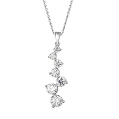 Moissanite Fancy Necklace 925 Sterling Sliver Chain 45MM Women Jewelry Gifts