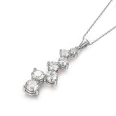 Moissanite Fancy Necklace 925 Sterling Sliver Chain 45MM Women Jewelry Gifts