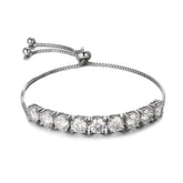 Moissanite Tennis Bracelet s925 Sterling Sliver adjustable Wedding Women Gifts