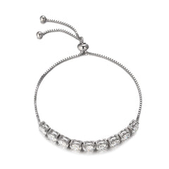 Moissanite Tennis Bracelet s925 Sterling Sliver adjustable Wedding Women Gifts