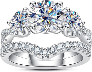 Round Moissanite Engagement Rings