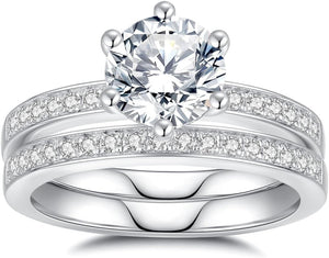 Round Cut Moissanite Rings