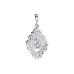 Sterling Silver Moissanite Pendant Necklace  Pear PE 10X7mm