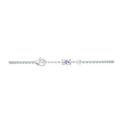 Sterling Silver Moissanite or Sapphire Bracelet Marquise MQ 10X5mm