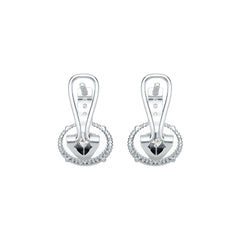 Sterling Silver Moissanite Earrings Oval OV 10X8mm