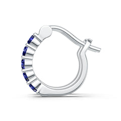 Sterling Silver Royal Blue Sapphire Earrings Round RD 3x3mm