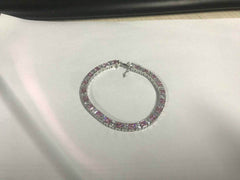 Sterling Silver Semi Mount Bracelet Setting Princess SQ 4X4mm - Syzjewelry