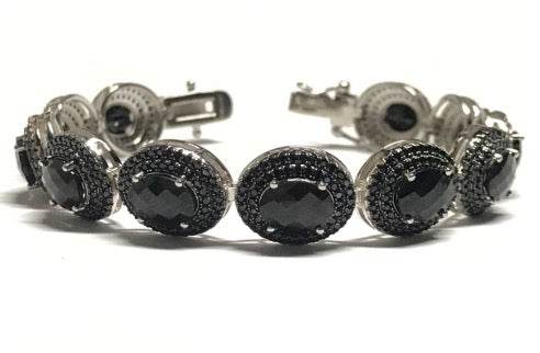 Sterling Silver Semi Mount Bracelet Setting Oval OV 9X7mm - Syzjewelry