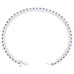 Sterling Silver Moissanite or Sapphire Bracelet Round RD 3x3mm