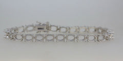 Sterling Silver Semi Mount Tennis Bracelet Setting Oval OV 8X6mm DHJ