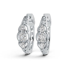 Sterling Silver Semi Mount Earrings Setting Oval OV 5X4mm PE 4X3mm DHJ