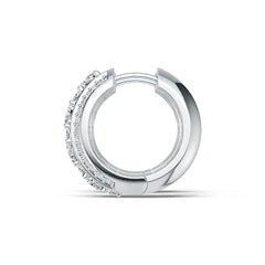 Sterling Silver Moissanite Earrings Round RD 4x4mm