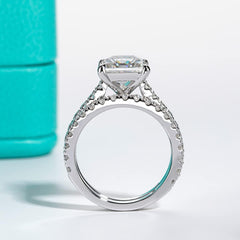 2 Pieces 3CT Moissanite Engagement Ring Set for Women in Sterling Silver