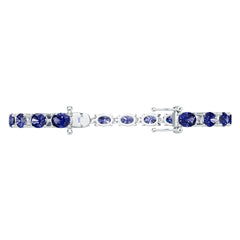 Sterling Silver Moissanite Bracelet Oval OV 7X5mm
