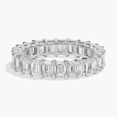 Emerald cut full eternity band — studio front (draft BN ref)