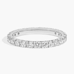 French pave full eternity CVD diamond band — studio front (draft BN ref)