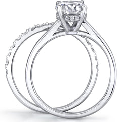 2PC Oval Cut CVD Diamond 10K Gold Bridal Engagement & Wedding Ring Set for Women
