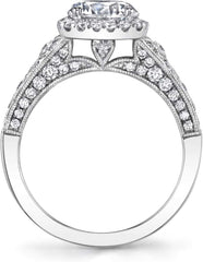 2 PC Round Brilliant Cut CVD Diamond Sterling Silver Bridal Wedding & Engagement Ring Set for Women