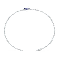 Sterling Silver Moissanite or Sapphire Bracelet Marquise MQ 10X5mm