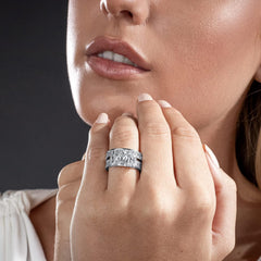 2 PC Radiant Cut CVD Diamond Sterling Silver Bridal Wedding & Engagement Ring Set for Women