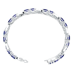 Sterling Silver Moissanite or Sapphire Bracelet