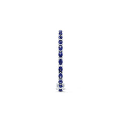 Sterling Silver Royal Blue Sapphire Moissanite or Sapphire Bracelet Oval OV 6x4mm