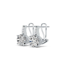 Sterling Silver Moissanite Earrings Oval OV 10X8mm