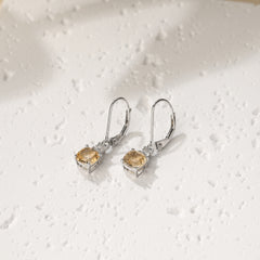 S925 Sterling Silver Cirtrine Earrings Memorial Day Girls Jewelry Gift