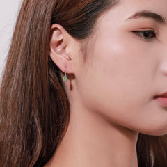 King Of Gemstone Emerald Earrings S925 Sterling Silver CVD Diamond Earrings Mother's Day Jewelry Gift