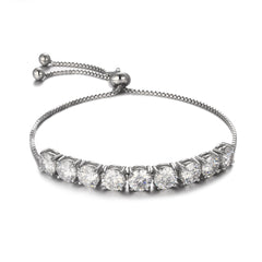 CVD Diamond Tennis Bracelet s925 Sterling Sliver adjustable Wedding Women Gifts
